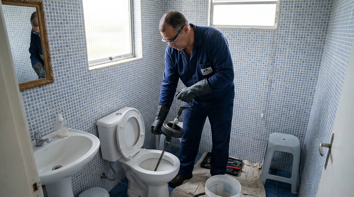 Desentupimento de vaso profissional em Campo Grande‑MS