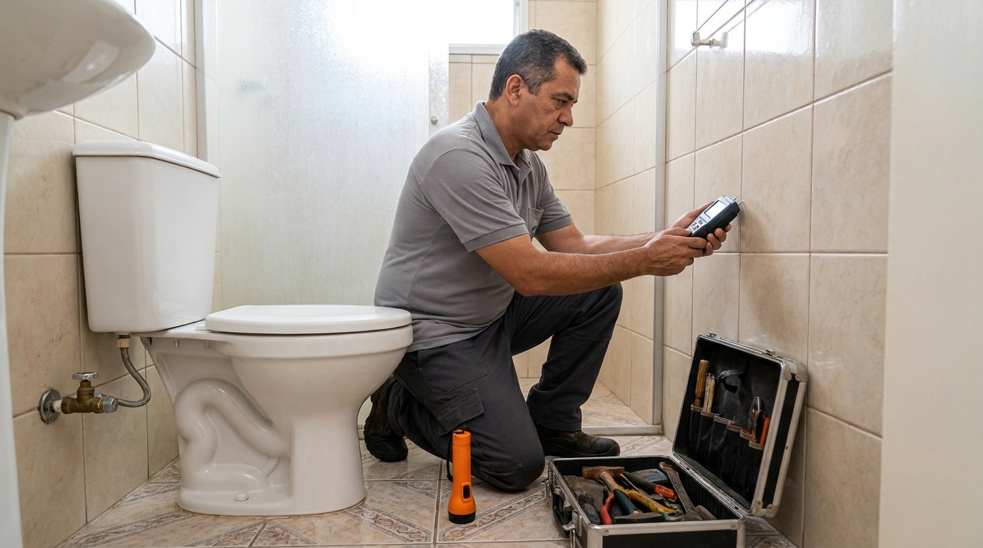 Técnico de caça vazamento com detector em Campo Grande‑MS